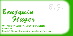 benjamin fluger business card